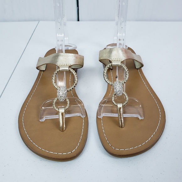 *SOLD*  Ivanka Trump Jeweled Thong Sandals 7.5 - Picture 2 of 8